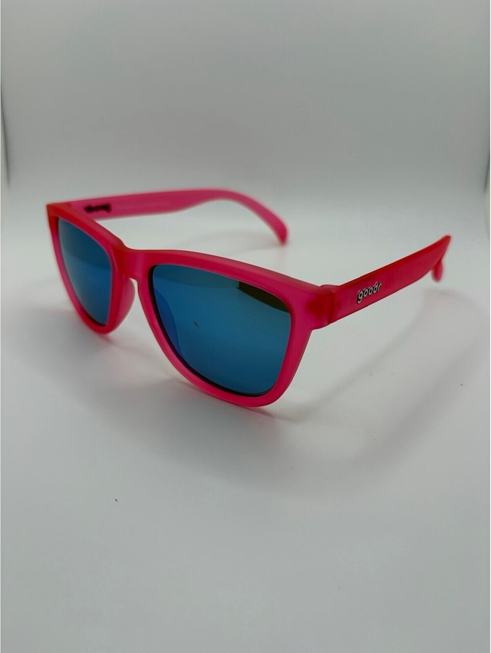 Goodr "Flamingos On A Booze Cruise" Pink Sunglasses Teal Polarized Lenses
